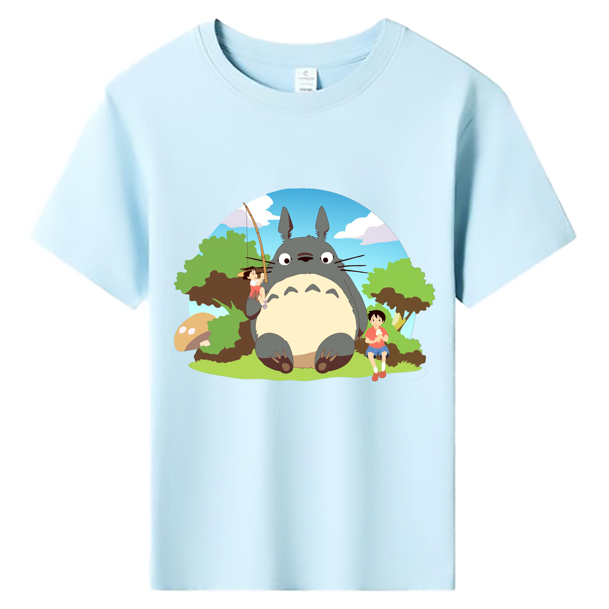 （画像用） となりのトトロ 草壁メイ 草壁サツキ My Neighbor Totoro Satsuki Kusakabe Mei Kusakabe 綿100％キッズTシャツ（フロントプリント）